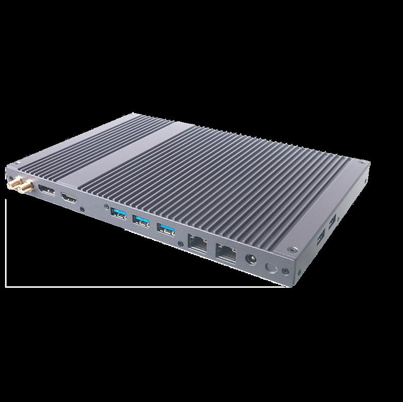 Giada MiniPC barebone DF610 i5-10210U Fanless 2xSO-DIMM DDR4 M2 for SSD M2 for WiFi 2xGBit Lan Realtek MiniPCIe for 4G SIM-Card slot 5x USB3 2 gen2 1x
