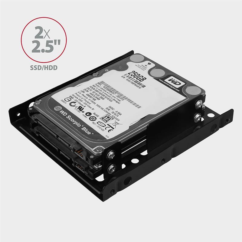 AXAGON Reduction for 2x 2 5 HDD into 3 5 position