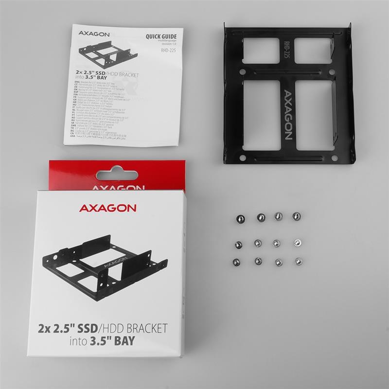 AXAGON Reduction for 2x 2 5 HDD into 3 5 position