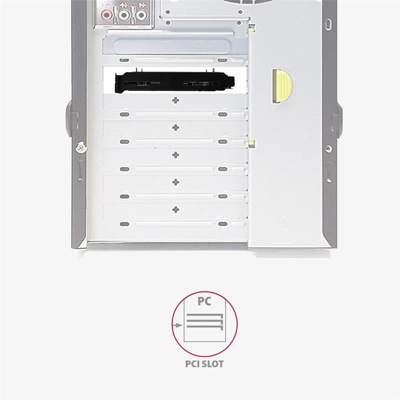 Axagon RHD-225 Halterahmen für 2x 2.5\"" im 3.5\"" PCI-Slot - schwarz Zwart Metaal