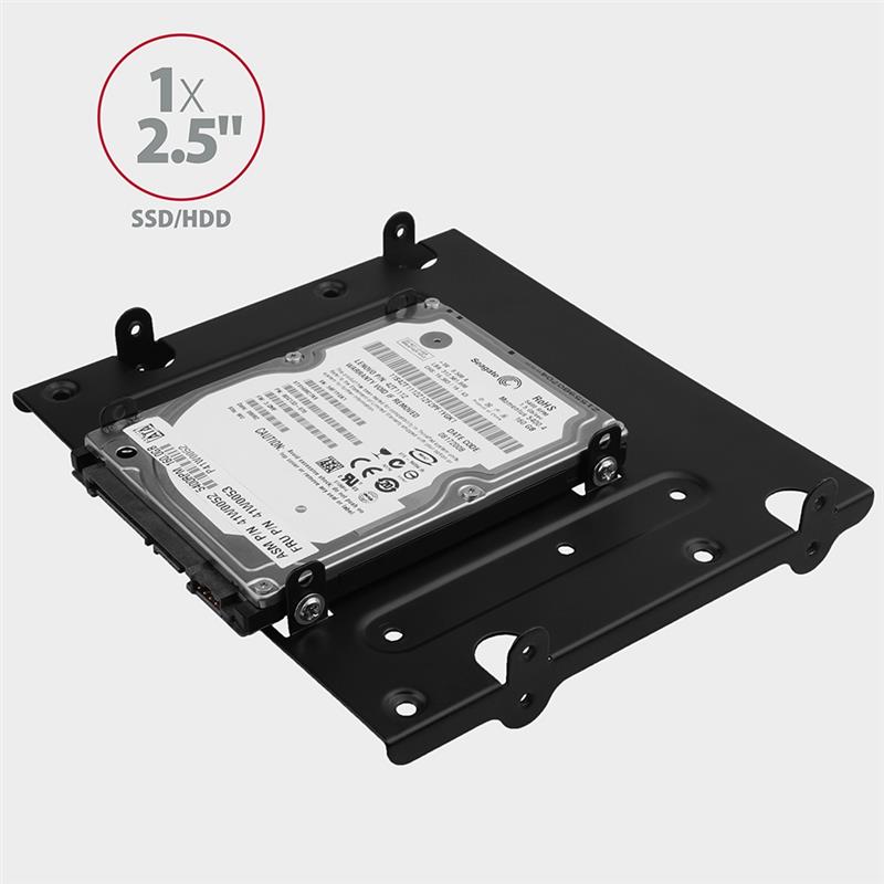 AXAGON Reduction for 4x 2 5 HDD 2x 2 5 HDD SSD 1x 3 5 HDD into 5 25 position black