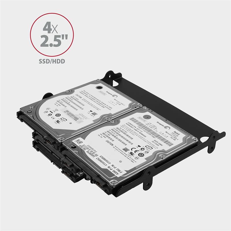 AXAGON Reduction for 4x 2 5 HDD 2x 2 5 HDD SSD 1x 3 5 HDD into 5 25 position black