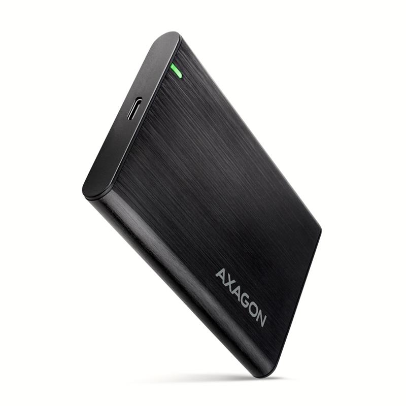 AXAGON USB-C 3 2 Gen 1 - SATA 6G 2 5 External SCREWLESS ALU RAW box BLACK *USBAM *USBCF *SATAF