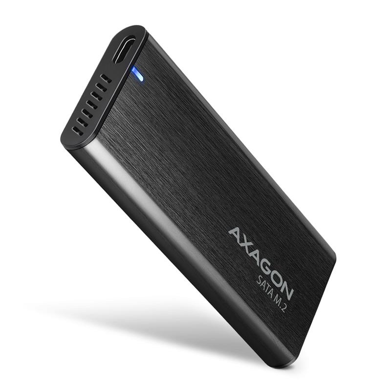 AXAGON USB-C 3 2 Gen 2 - M 2 SATA SSD 30-80mm ALU box *USBAM *USBCF *M 2