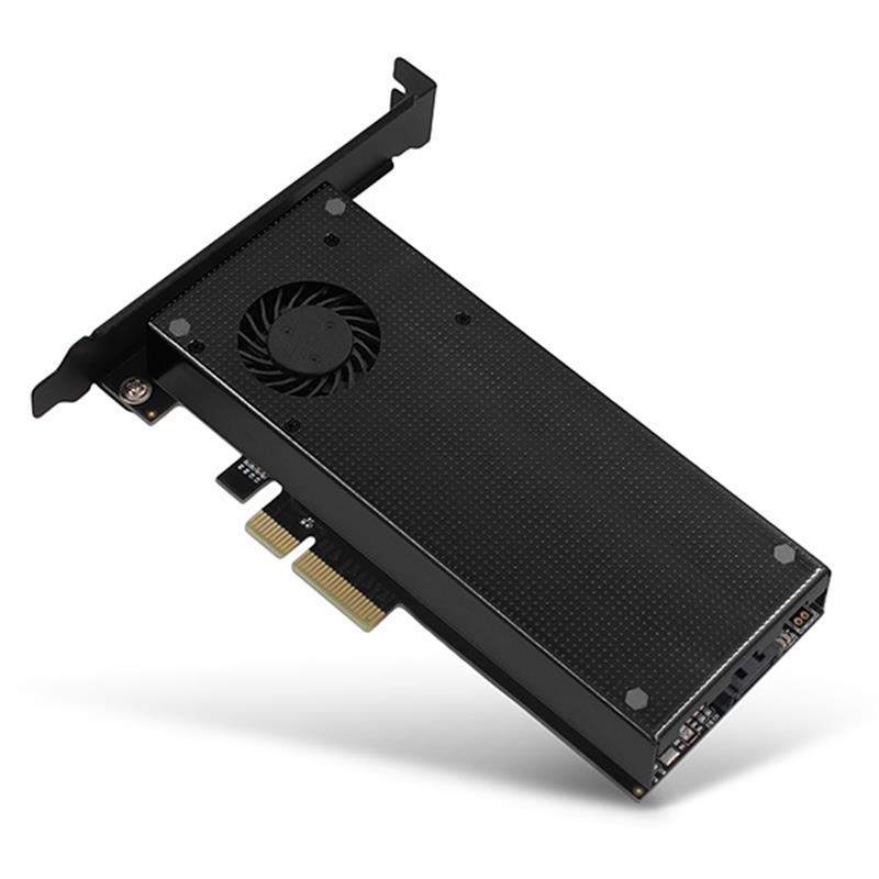 AXAGON PCI-E 3 0 4x - DUAL M 2 SSD NVMe SATA dual voltage up to 110mm SSD fan heatsink *PCIEM *M 2 *SATAM