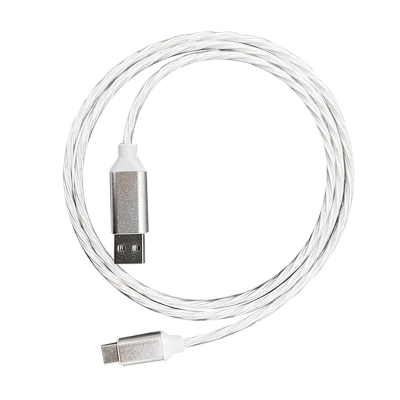 Platinet USBA to Lightning LED cable WHITE - 1 5A 1m *USBAM *LIGHTNINGM