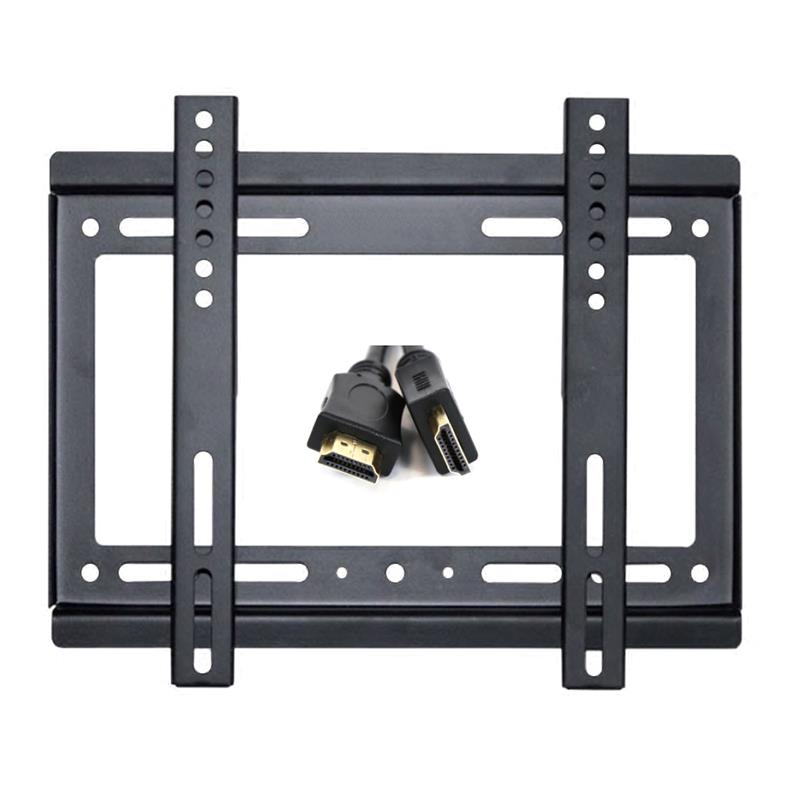 OMEGA TV mount max VESA 200 - 14-42 inch - fixed met 1 5 mm 4K HDMI kabel - bundel