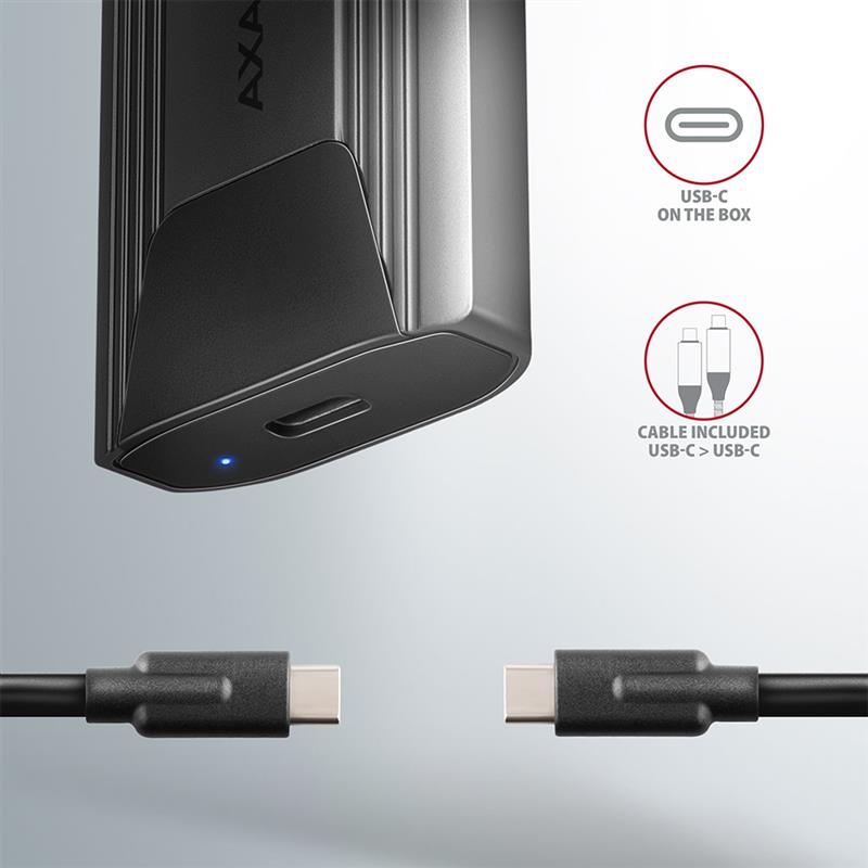AXAGON USB-C 3 2 Gen 2 - M 2 NVMe SSD THIN SCREWLESS box