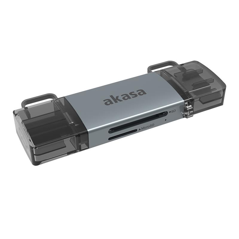 Akasa 2-In-1 USB 3 2 OTG Dual Card Reader