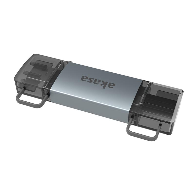 Akasa 2-In-1 USB 3 2 OTG Dual Card Reader