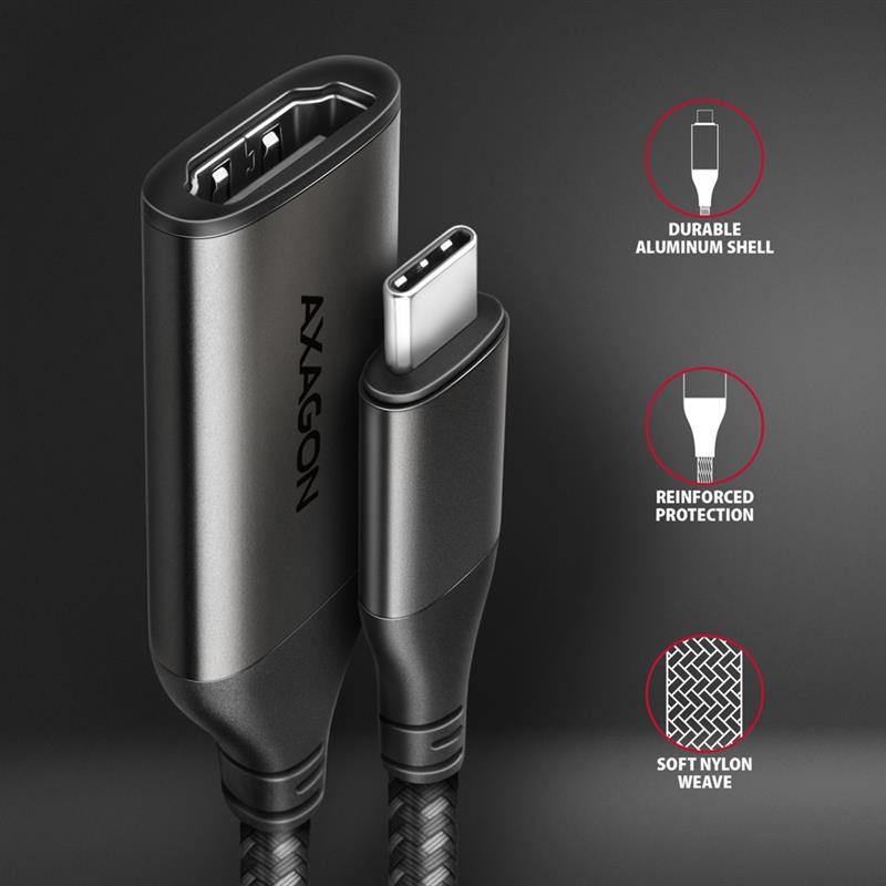 AXAGON USB-C -> HDMI 2 0a adapter 4K 60Hz HDR10 *USBCM *HDMIF