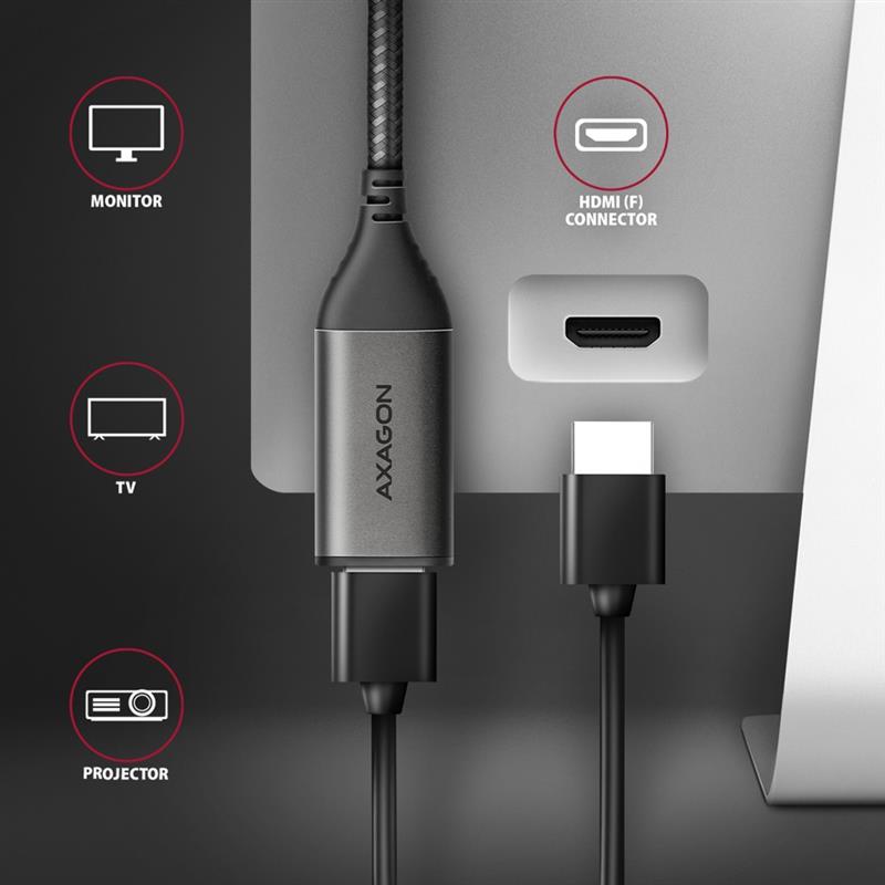 AXAGON USB-C -> HDMI 2 0a adapter 4K 60Hz HDR10 *USBCM *HDMIF