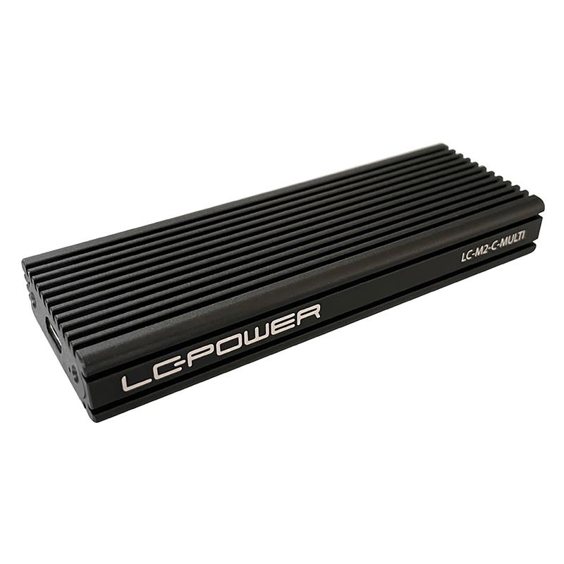 LC-Power LC-M2-C-MULTI M 2 SSD Enclosure NVMe SATA USB 3 2 Gen 2x1 black