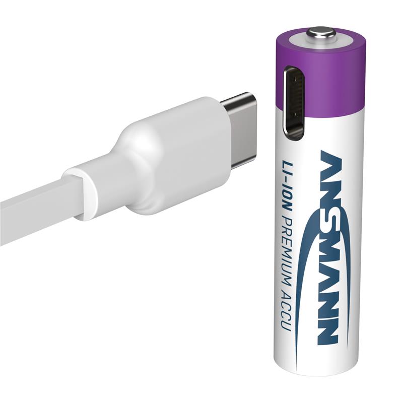 ANSMANN 1311-0028 Li-Ion rechargeable batteries Micro AAA type 500 min 400 mAh 4-pack box