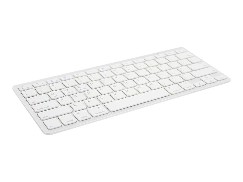 Ewent EW3163 toetsenbord Bluetooth QWERTY US International Zilver, Wit