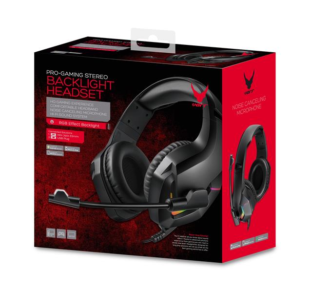 Varr VH8050 hoofdtelefoon/headset Bedraad Hoofdband Gamen Zwart