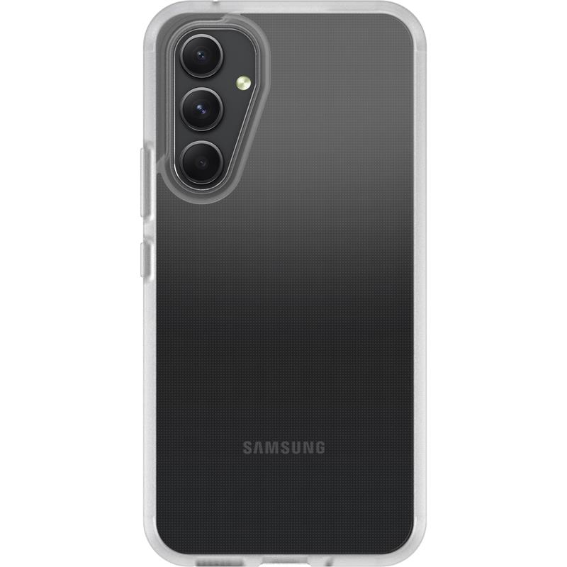 OtterBox Drop Protection-bundel voor Galaxy A54 5G; React doorzichtige behuizing getest volgens militaire standaard en prestatie glazen schermbescherm