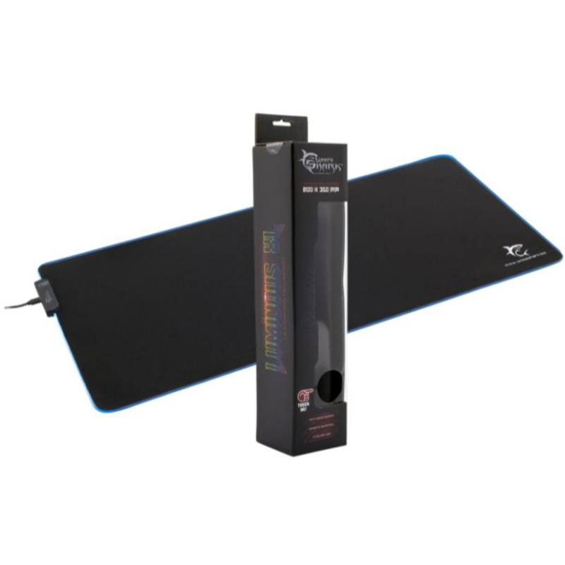 White Shark Luminous XL - LED Gaming muismat - 800 x 350 mm