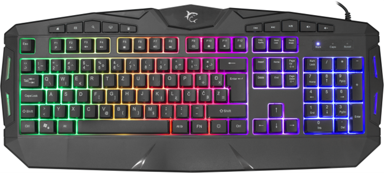 White Shark KIOWA GK-2021 Gaming toetsenbord met LED verlichting US Layout - Zwart