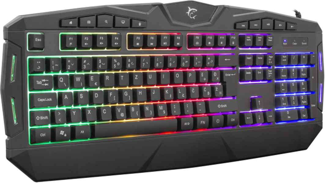 White Shark KIOWA GK-2021 Gaming toetsenbord met LED verlichting US Layout - Zwart