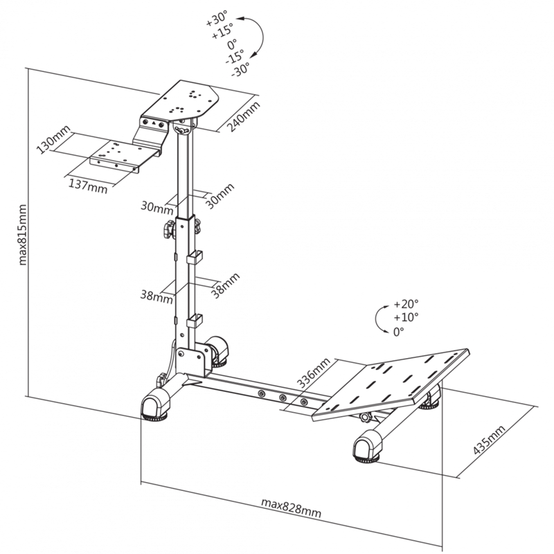 White Shark CONQUEROR racestuur stand