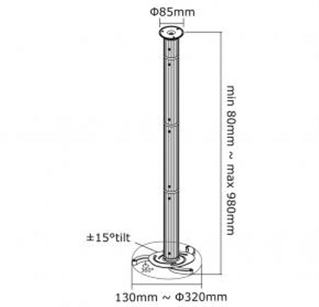 Neomounts projector plafondsteun