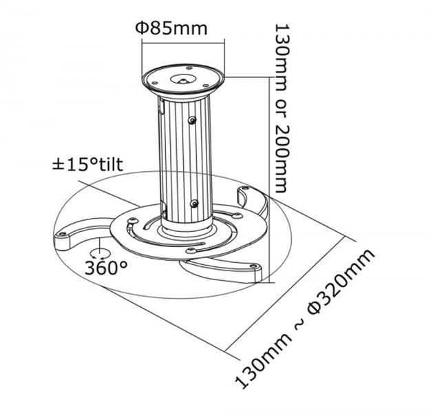 Neomounts projector plafondsteun