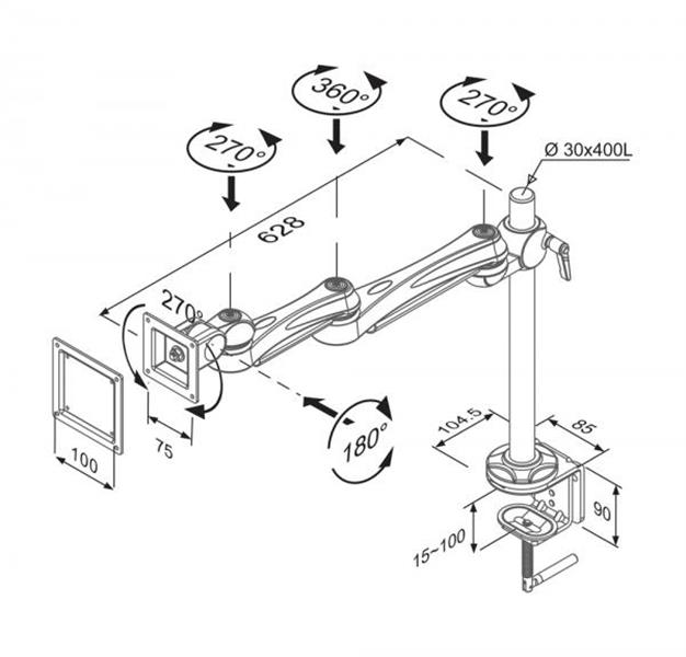 Newstar flatscreen bureausteun