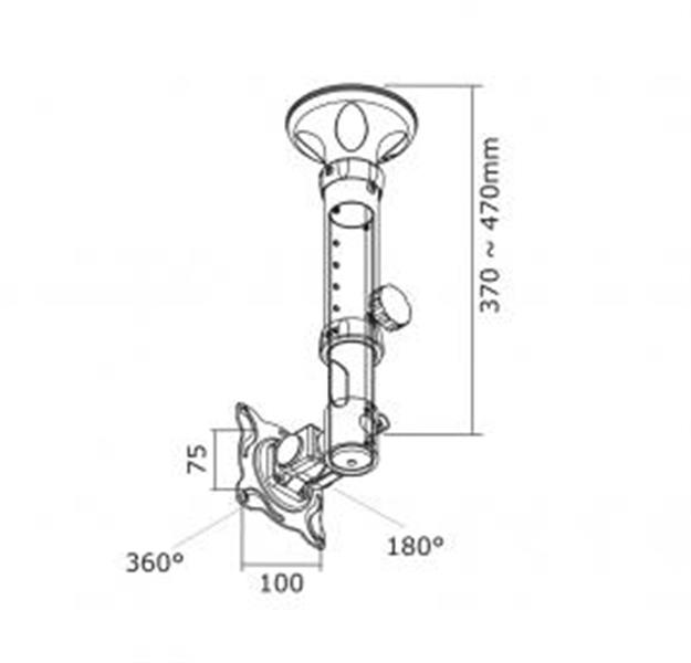 Neomounts monitor plafondsteun