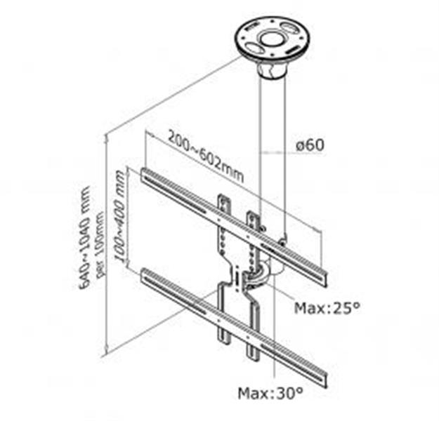 Newstar flatscreen plafondsteun