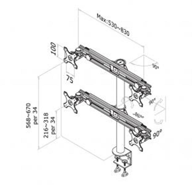 Neomounts monitorarm