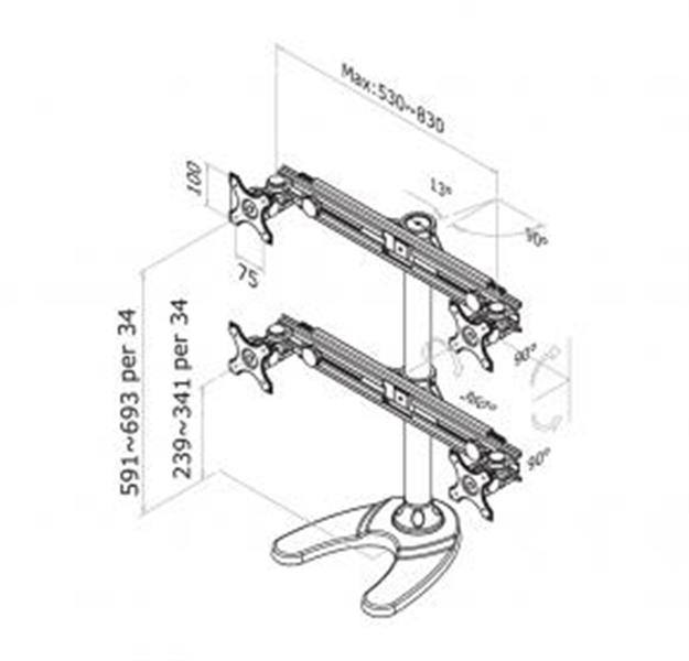 Neomounts monitor stand