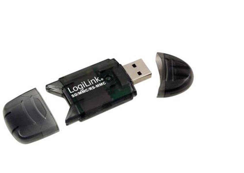 LogiLink Cardreader USB 2.0 Stick external for SD/MMC geheugenkaartlezer Zwart