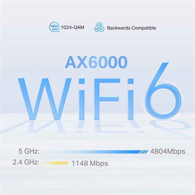 TP-Link Deco X80-5G Dual-band (2.4 GHz / 5 GHz) Wi-Fi 6 (802.11ax) Zwart 2 Intern