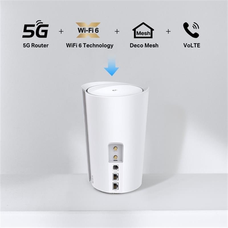 TP-Link Deco X80-5G Dual-band (2.4 GHz / 5 GHz) Wi-Fi 6 (802.11ax) Zwart 2 Intern