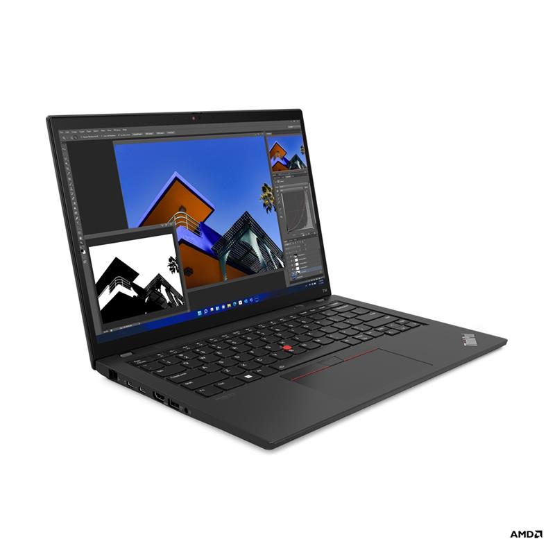 Lenovo ThinkPad T14 6850U Notebook 35,6 cm (14"") WUXGA AMD Ryzen™ 7 PRO 16 GB LPDDR5-SDRAM 512 GB SSD Wi-Fi 6E (802.11ax) Windows 11 Pro Zwart