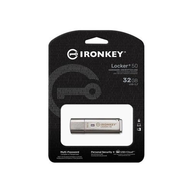 32GB USB 3 2 IronKey Locker 50 AES USB
