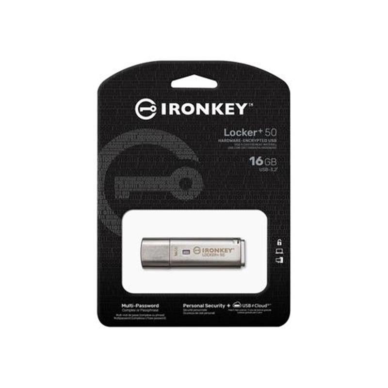 16GB USB 3 2 IronKey Locker 50 AES USB