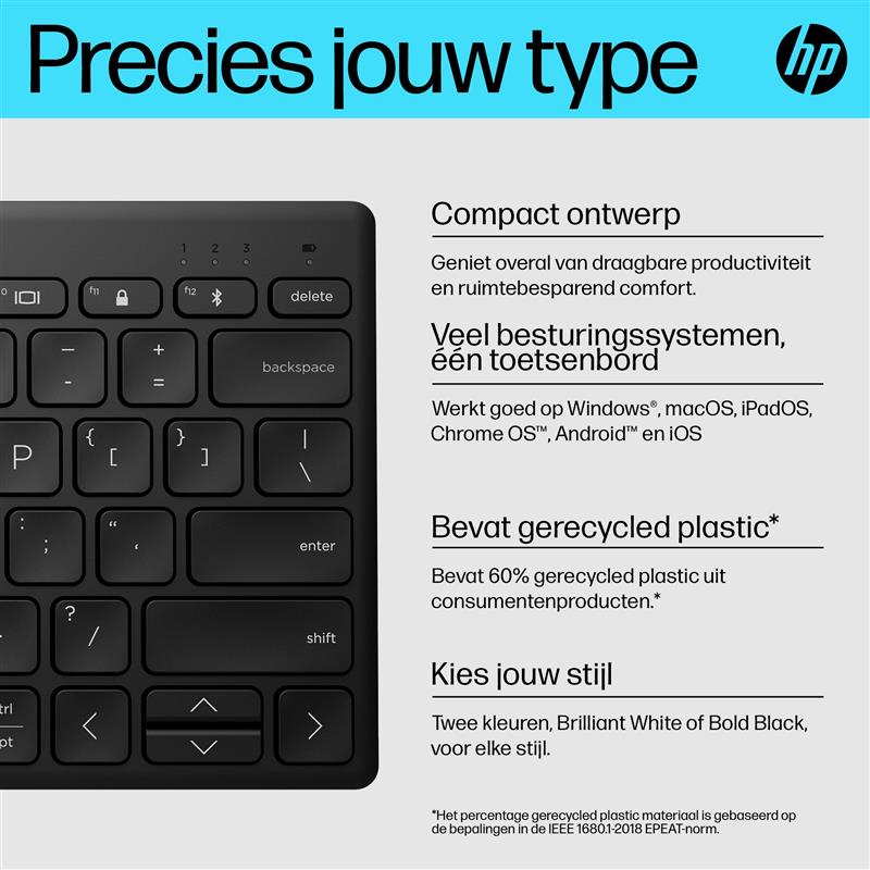 HP 350 Compact Multi-Device Bluetooth Keyboard