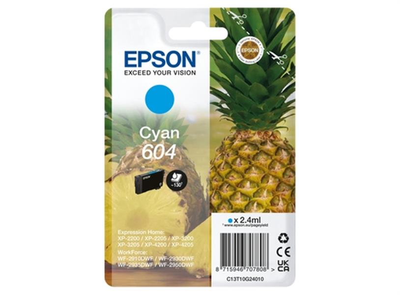 Epson 604 inktcartridge 1 stuk(s) Origineel Normaal rendement Cyaan