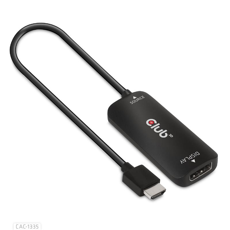 CLUB3D HDMI + Micro USB to DisplayPort™ 4K120Hz or 8K30Hz M/F Active Adapter