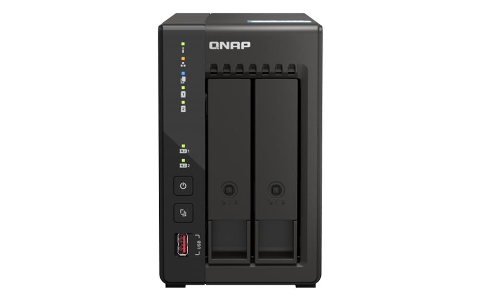 QNAP TS-253E NAS Tower Ethernet LAN Zwart J6412