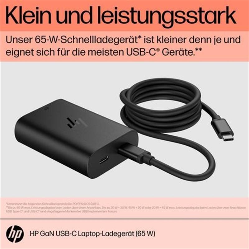 HP 65W GaN USB-C laptoplader