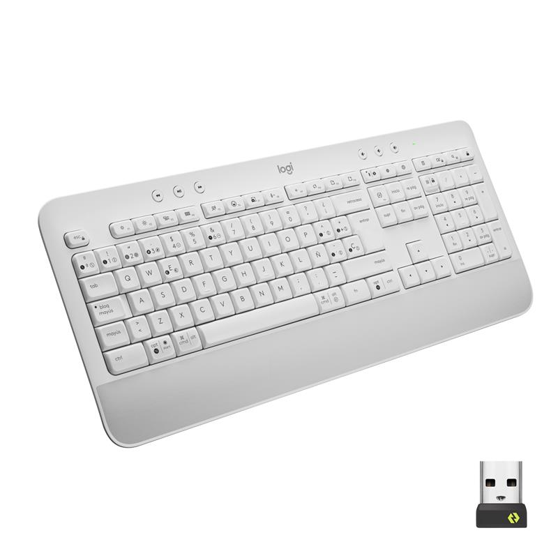 Logitech Signature K650 toetsenbord RF-draadloos + Bluetooth QWERTY Spaans Wit
