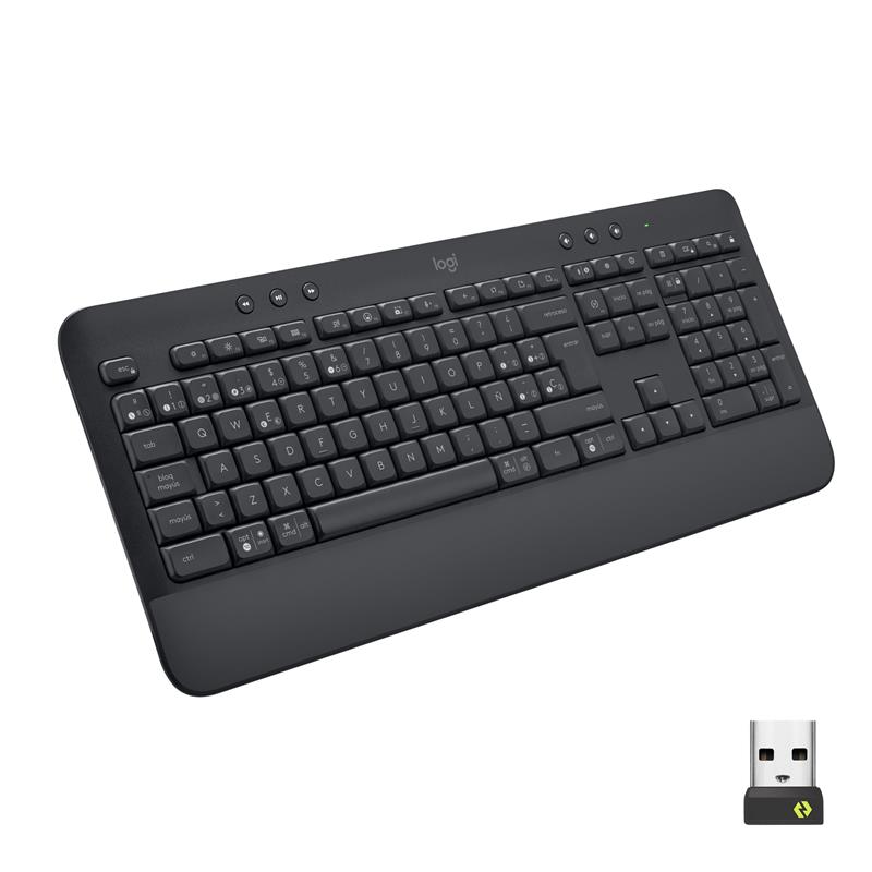 Logitech Signature K650 toetsenbord RF-draadloos + Bluetooth QWERTY Spaans Grafiet