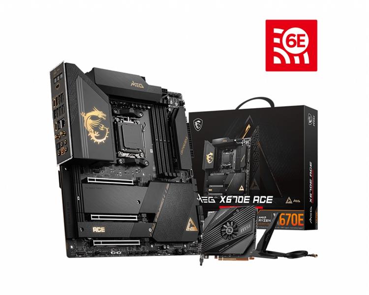 MSI MEG X670E ACE moederbord AMD X670 Socket AM5 Verlengd ATX