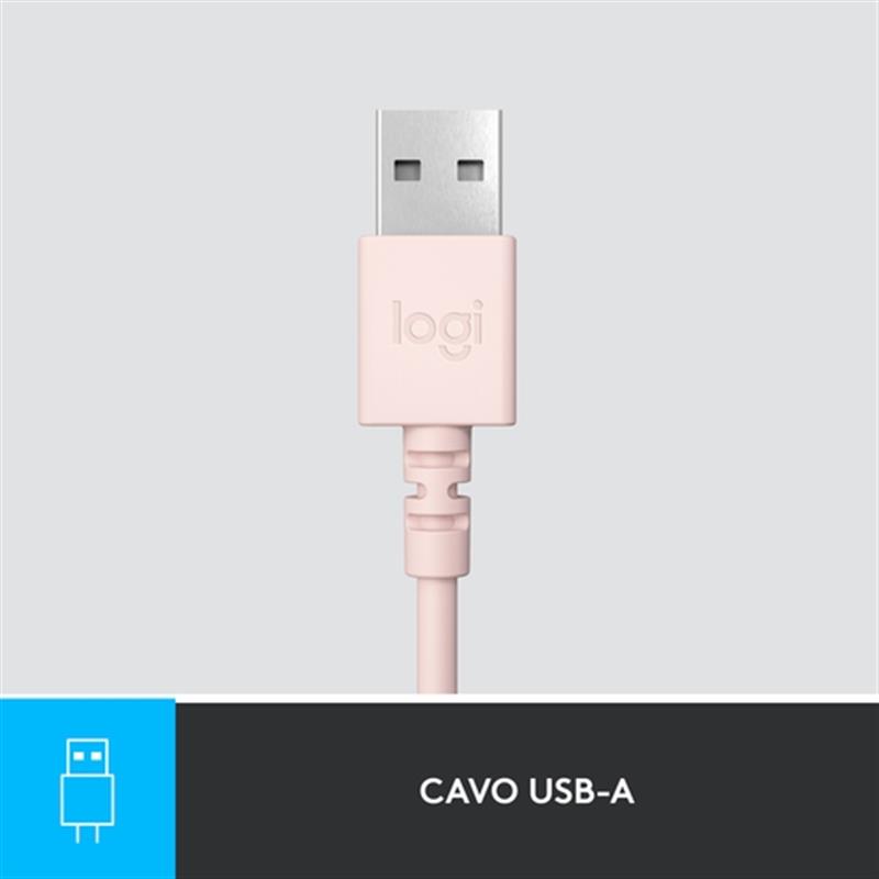Logitech H390 Headset Bedraad Hoofdband Kantoor/callcenter USB Type-A Roze