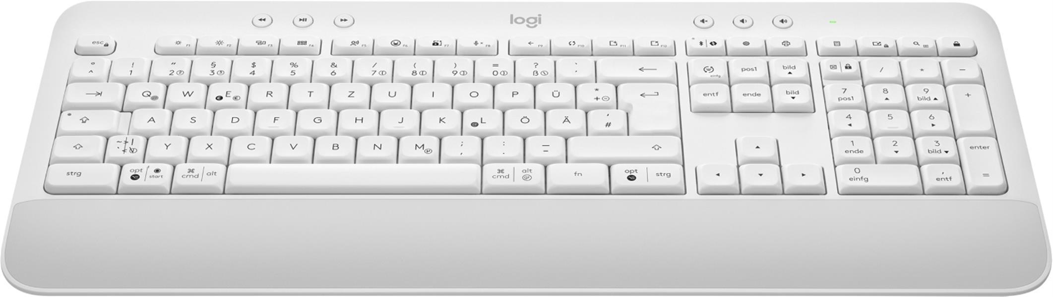 Logitech Signature K650 toetsenbord RF-draadloos + Bluetooth QWERTZ Duits Wit