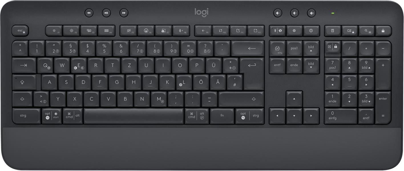 Logitech Signature K650 toetsenbord RF-draadloos + Bluetooth QWERTZ Duits Grafiet