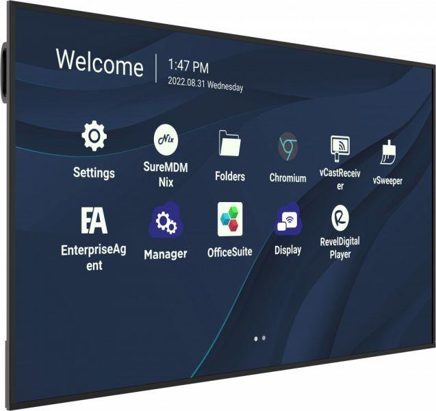 Viewsonic CDE7530 interactive whiteboards & accessories 190,5 cm (75"") 3840 x 2160 Pixels Touchscreen Zwart USB